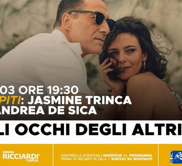 Andrea De Sica e Jasmine Trinca al Teatro Ricciardi. Sabato 28 marzo l’appuntamento con il pubblico per presentare “Gli occhi degli altri”